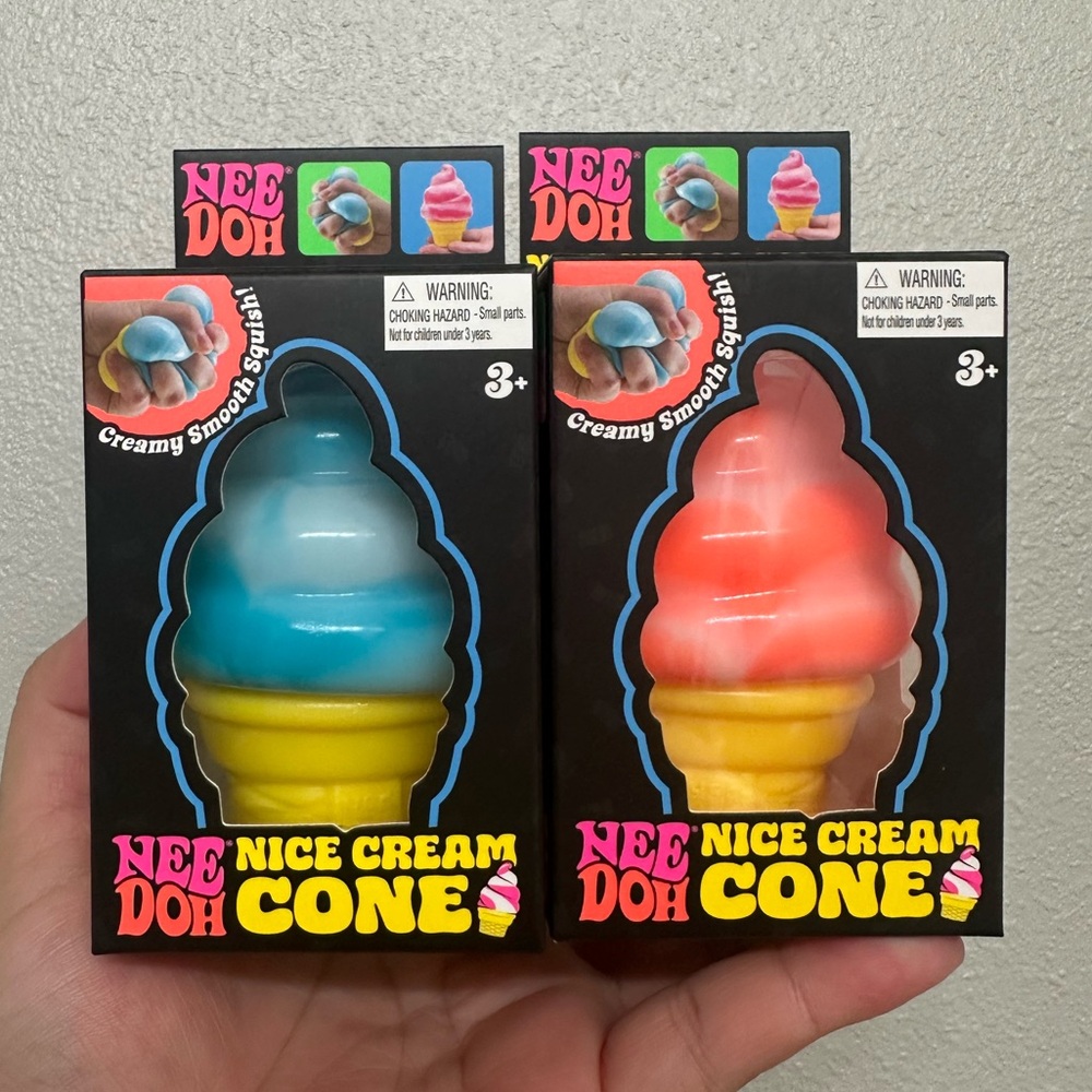 Needoh Nice Cream Cone Bundle - Orange & Blue